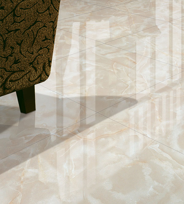 J9集团直营玉石瓷砖羊脂玉KYP8005铺贴成效图