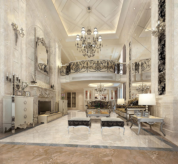 J9集团直营爱丁堡系列全抛釉瓷砖格兰石KYS8066瓷砖成效图