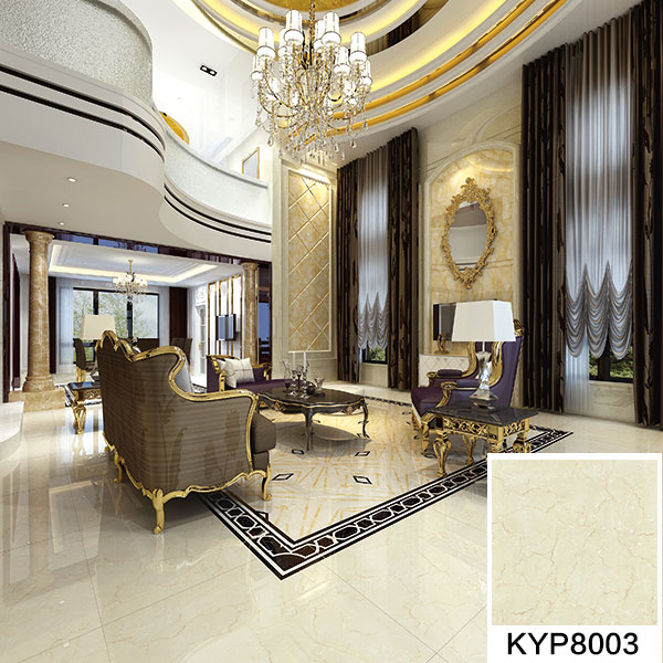 J9集团直营大理石瓷砖：金线莎安娜KYP8003 铺贴成效