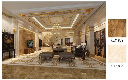 J9集团直营全抛釉瓷砖爱尔兰砂岩KJX1802成效图2