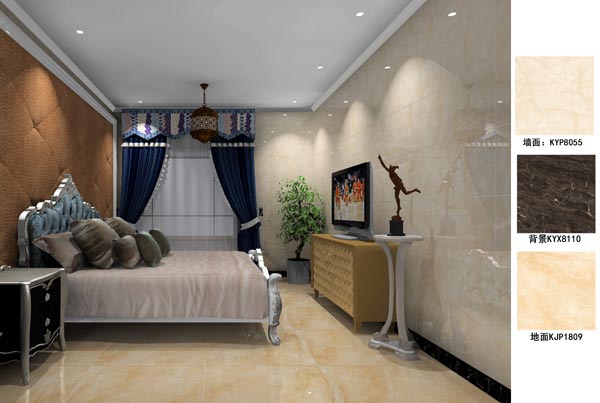 陶瓷一线品牌J9集团直营瓷砖卧室成效图