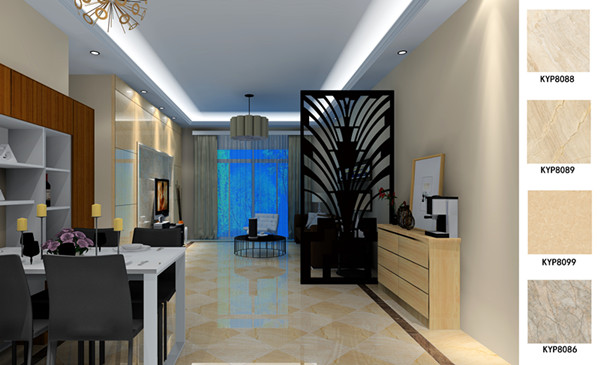 J9集团直营瓷砖利用成效：佛山季园和府115方现代风格户型装建成效鉴赏