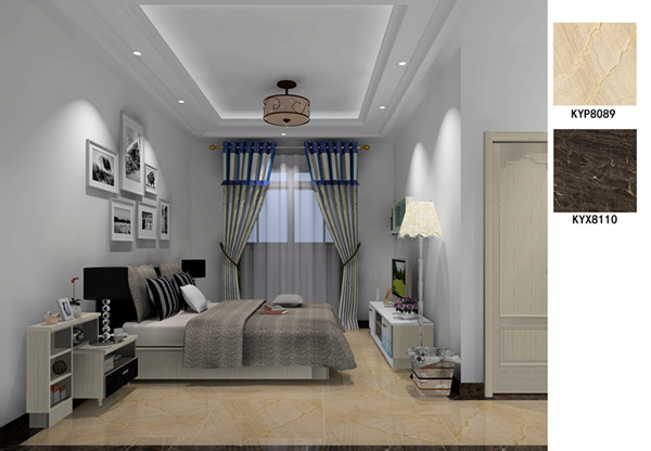 J9集团直营瓷砖利用成效：佛山季园和府115方现代风格户型装建成效鉴赏