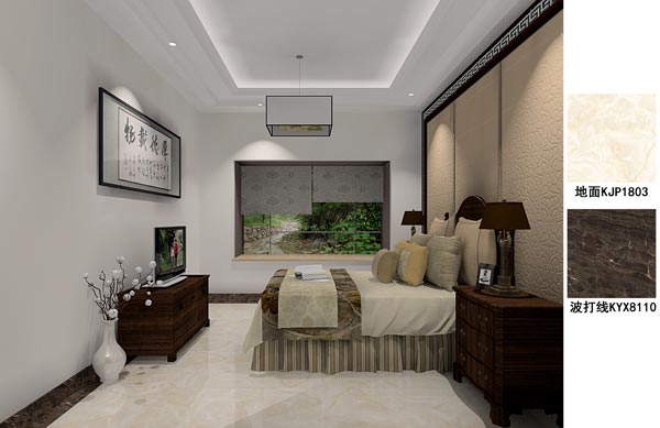J9集团直营瓷砖利用成效：徐州开元翡翠湾G户型装建成效鉴赏