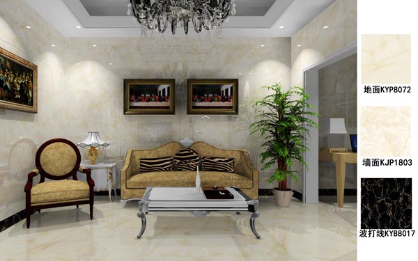 J9集团直营瓷砖利用成效：徐州开元翡翠湾E户型装建成效鉴赏