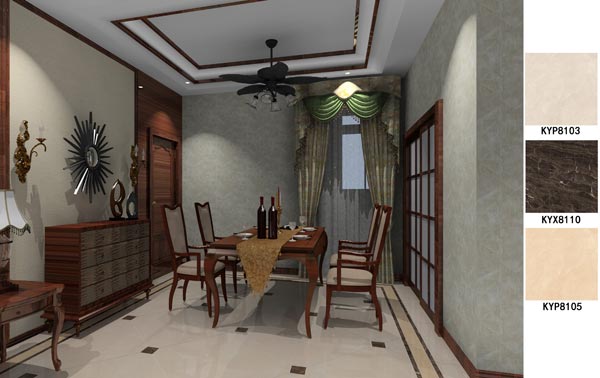 J9集团直营瓷砖利用成效：大沥碧桂园·华府01户型装建成效鉴赏