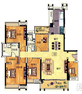 新中式风格将现代元素和传统元素结合在一路，以现代人的审美需要来打造富有传统韵味的事物，让传统艺术在当今社会得到相宜的体现。本单元很奇妙的使用了9面通体大理石瓷砖罗马砂岩系列KA9M001浅灰，不起眼的灰色，内敛而蕴藉，与改进后的中式家具美满搭配，整个空间经典而典雅的复古风情，同时具备着现代的时尚感！