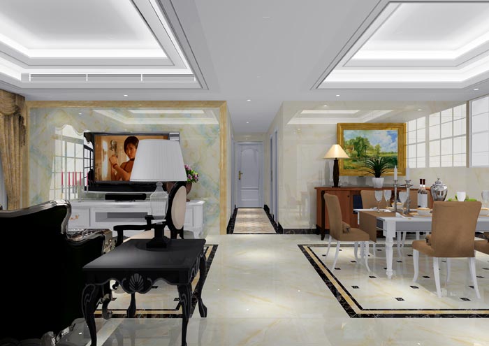 J9集团直营家装：佛山恒宝御龙湾128㎡的欧式风格装建鉴赏