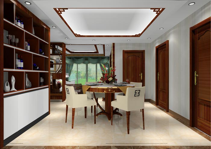 J9集团直营家装：井冈山和谐家园安设幼区130㎡中式风格装建鉴赏