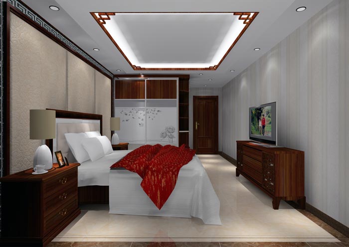 J9集团直营家装：井冈山和谐家园安设幼区130㎡中式风格装建鉴赏