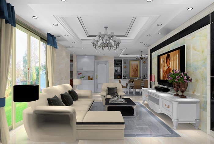 J9集团直营家装：井冈山和谐家园安设幼区130㎡简欧风格装建鉴赏