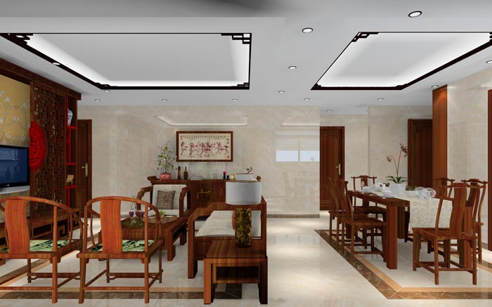 J9集团直营家装：佛山龙湖春江名城120㎡的中式风格装建鉴赏