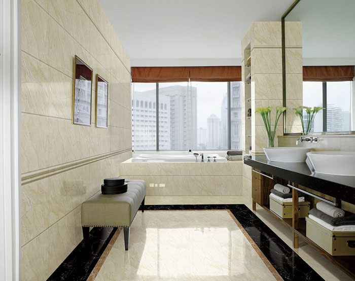 现代装璜中，瓷砖已然不止是装璜资料了，选好瓷砖不仅能够免去装建后顾之忧，更能使家居空间设计感油然而生。卫生间作为家居空间尤为沉要的处所，若何选择瓷砖是评价卫生间曲直的重要阐发。