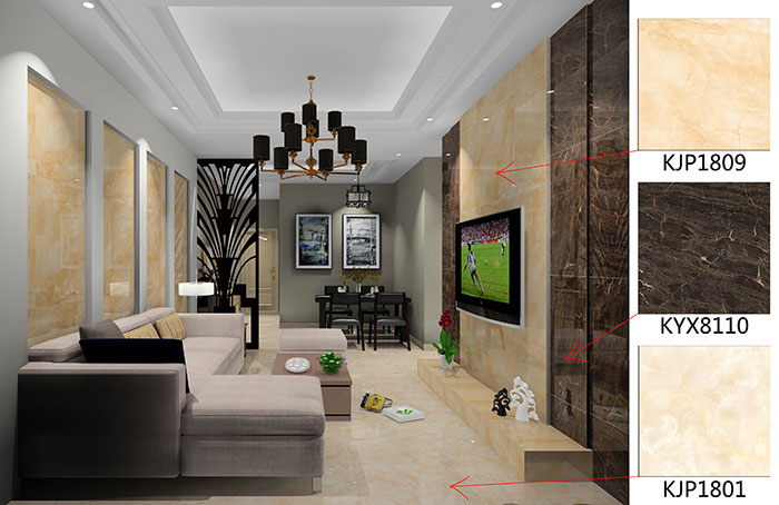 佛山美的花湾城装建案例客厅成效图