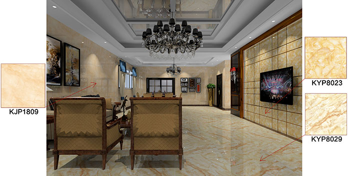 佛山万科·湖岸装建案例客厅成效图