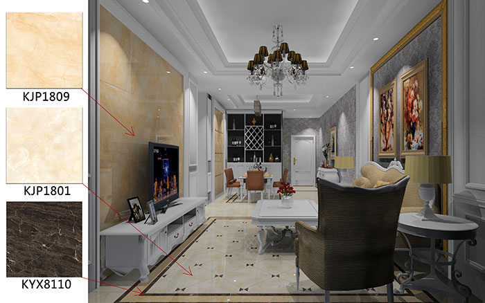 依云天汇装建案例客厅成效图